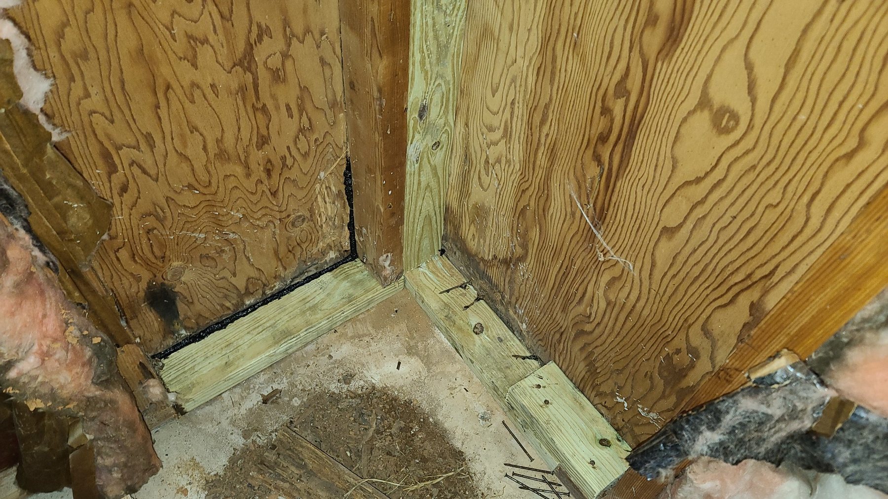 Repaired floor framing