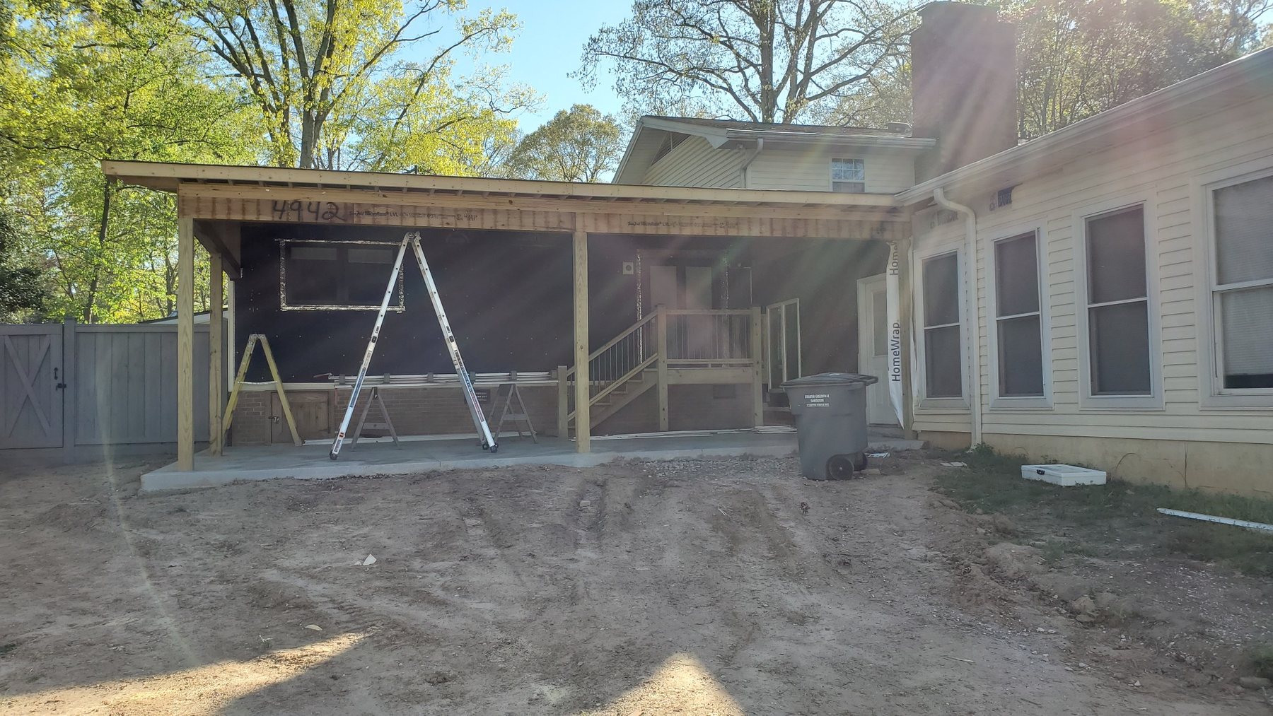 Porch addition structure